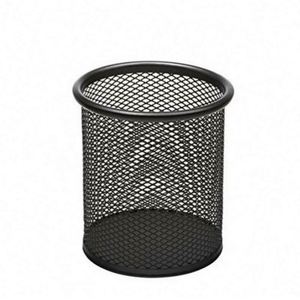 Portalápices Redondo de Malla Metálica para Escritorio, Organizador de Bolígrafos para Oficina - Product Image 1