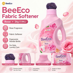 BeeEco Fabric Softener <b>Liquid</b> Rose 2kg X6 Bottles Wholesale Eco-Friendly Biodegradable with 30%-50% Active Ingredients - Product Image 3