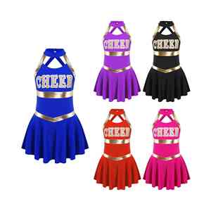 Ensemble veste sans manches et jupe plissée orné de pierres scintillantes de luxe pour équipe de danse professionnelle, uniforme de cheerleading avec strass - Product Image 6