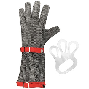 Guantes de malla de acero inoxidable de alto nivel resistentes a cortes S/S 18/8 para jardinería y equipo de protección - Product Image 4