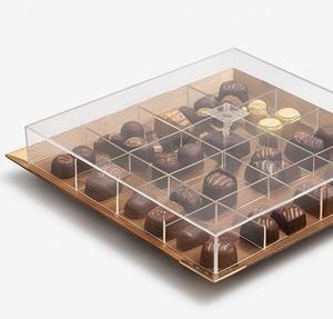 Elegant ACME METAL INDIA Wooden Serving Tray With Acrylic Lid Handcrafted Square Shape Lacquered Finish - Product Image 5