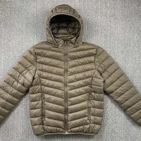 Veste matelassée pour homme, légère, coupe-vent, décontractée, hiver, rembourrage en polyester, fermeture éclair, couleur unie, coupe classique