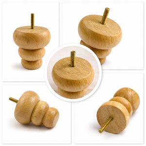 Short Wooden <b>Sofa</b> Legs Replacement Furniture Feet Natural Wood Cabinet Table Chair Legs Bulk Supply - Product Image 6