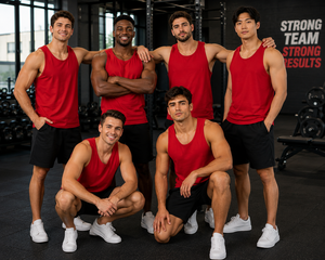 Men's Gym Tank Top 100% Cotton Sleeveless Workout <b>Vest</b> for Fitness Training Athletic Tank Tops Premium Cotton Muscle Gym Shirt - Product Image 4