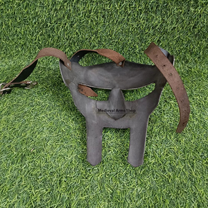 Máscara Facial Medieval MF Doom Gladiator, Armadura de Metal Hecha a Mano en Acero Suave para Disfraces, Reenactaciones y Fiestas, Disfraz para Adultos - Product Image 5