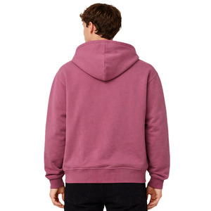 Full Zip Cotton Fleece Hoodies Oversized Streetwear Drawstring Closure Custom Logo Heavyweight Fabric Bulk Wholesale OEM - Product Image 4