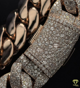 Cadena cubana Iced Out de plata de ley 925 con diamantes de moissanita VVS, estilo Hip Hop, para hombre - Product Image 2