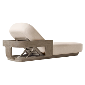 Tumbona de Teca Premium, Moderna, Reclinable, para Exteriores, Duradera, Ecológica, Silla de Descanso, Muebles de Jardín Personalizados con Cojín - Product Image 5