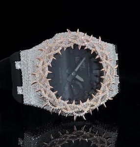 Reloj de Oro Rosa con Moissanita y Diamantes, Estilo Hip Hop, para Hombre, VVS1, de Lujo - Product Image 3