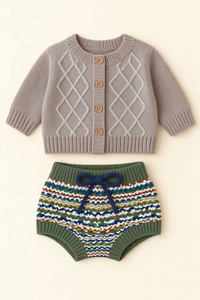 Conjunto de Ropa para Bebé Recién Nacido, Tejido Suave, Ropa Cálida de Invierno, Atuendo Cómodo para Bebé, Talla Personalizada, Suministro para Exportación - Product Image 2