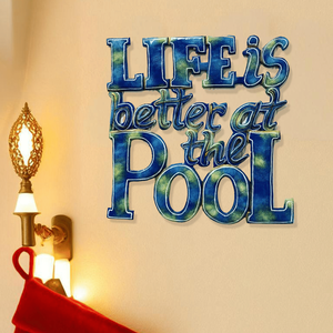 CIFbuy Lussuosa Decorazione Murale in Ferro Fatta a Mano, Stile Tropicale Costiero Estivo, Geometrica, per Piscina e Casa, Servizio di Selezione Disponibile - Product Image 6