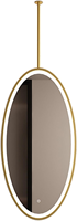 Miroir de maquillage LED avec éclairage intégré, interrupteur tactile, mural, doré, moderne, pour anniversaire, Bar Mitzvah