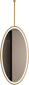 Miroir de maquillage LED avec éclairage intégré, interrupteur tactile, mural, doré, moderne, pour anniversaire, Bar Mitzvah - Product Image 2