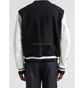 Chaqueta Bomber Personalizada para Hombre de Alta Calidad con Cuello Alto y Patrón de Letras, Largo Regular, Logotipo Personalizado, Venta al Por Mayor - Product Image 2