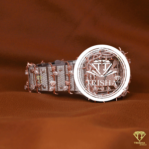 Exclusivo Reloj de Pulsera con Espinas en Oro Rosa, con Brillantes Diamantes Moissanite y un Diseño de Reloj de Lujo - Product Image 4