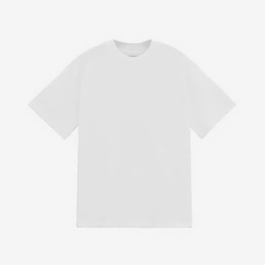 Camiseta Básica de Algodón Negra para Hombre, 280 Gramos, Cuello Redondo, Manga Corta, Corte Holgado, Color Sólido, Tejido Jersey - Product Image 4