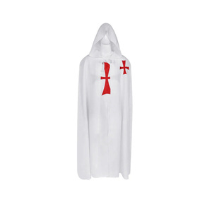 Cape en polyester blanche et noire des Templiers, sur mesure, pour cérémonie - Product Image 2