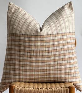Funda de Cojín de Algodón 100% Tejido a Cuadros |   Funda de Almohada Decorativa con Diseño a Cuadros Estilo Rústico |   Venta al por Mayor Personalizada - Product Image 3