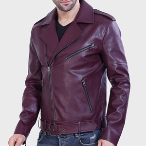 <b>Mens</b> Leather <b>Jacket</b> with Soft Faux Fur Interior Winter Leather Outerwear <b>for</b> <b>Mens</b> Casual Fashion - Product Image 3