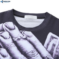 T-shirts personnalisés à manches courtes pour hommes, en jersey uni, 100 % coton/polyester, écologiques, séchage rapide, coupe ample, imprimés en sérigraphie