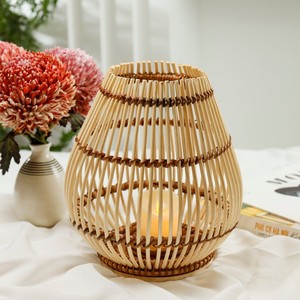 Faroles de vela naturales de ratán para velas, decoración de mesa, centro de mesa - Product Image 4