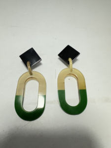 Boucles d'oreilles en corne naturelle pour femmes, bijoux sculptés en œil de buffle, taille personnalisée, agate d'Inde - Product Image 5