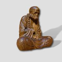 Statue de méditation Bodhidharma en bois de rose de qualité supérieure, artisanale, figurine bouddhiste en bois pour la décoration de la maison