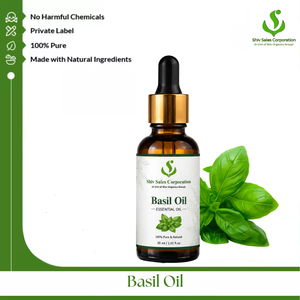 Natural Source Basil Oil Available in Bulk Packaging for Beauty Care Fragrance Personal Care and Home Care Manufacturers - Product Image 1