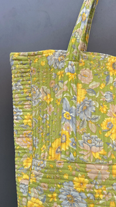 Sac fourre-tout matelassé léger style bohème couleur unie grande capacité en coton pour femme toutes saisons - Product Image 5