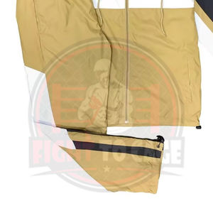 Ensemble de jogging deux pièces color block coupe-vent en nylon pour hommes – Vestes et pantalons de sport avec logo personnalisé - Product Image 6