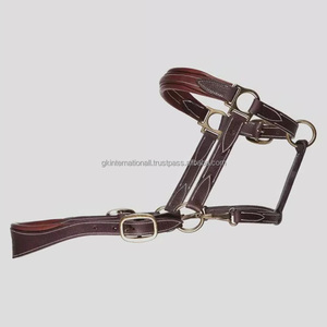 Accesorios de equitación de calidad superior, venta al por mayor, cabestro de caballo de cuero genuino ecuestre, cuello de cabeza, cabestros equinos acolchados - Product Image 5