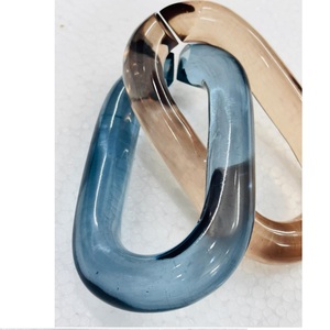 High Quality Transparent Resin Chain Links Multi Colors Large Size Wall <b>Hanging</b> DIY Decoration Handmade resin chain available - Product Image 1