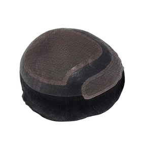 Taz Hair <b>Mens</b> Toupee 100% Human Hair <b>Wig</b> Raw Density 60%-150% Remy Indian Hair Pcs Waterproof Soft Deep Wave - Product Image 1