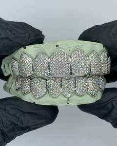 Grillz Dentales de Plata 925 con Escaneo Dental 3D, Proceso Rápido, Diamantes Iced Out que Pasan la Prueba del Detector, Personalizados VVS Cultivados en Laboratorio, Precio Mayorista - Product Image 4