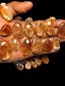 Nouvel Arrivage Cabochon ovale uni en pierre de soleil polie à la main, pierre précieuse naturelle de haute qualité pour bijoux et bagues, en promotion - Product Image 2