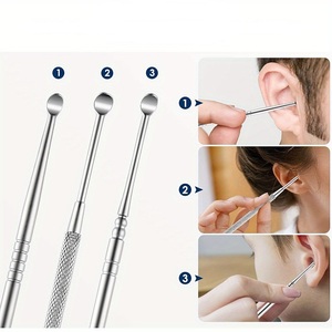Best Quality Reusable Ear Wax <b>Removal</b> Kit 6 Pcs Sets Stainless Steel Best Quality Ear Pick Ear Wax Cleaning <b>Tool</b> - Product Image 4
