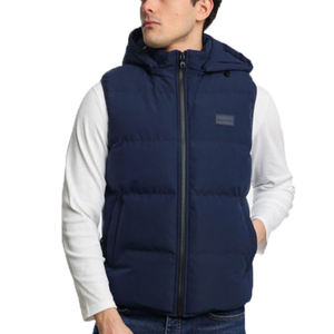 Chaleco Acolchado Sin Mangas para Invierno, con Logotipo Personalizado, Impermeable, Brillante, con Capucha, para Hombre - Product Image 1