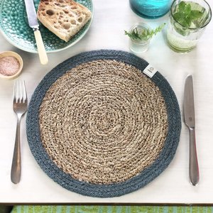 Wholesale Handwoven Seagrass Placemat 5mm Thick Eco-Friendly Boho <b>Table</b> Mats for Dining <b>Table</b> Kitchen Home Decor - Product Image 4