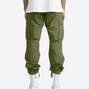 กางเกงคาร์โก้ลำลองแฟชั่นผู้ชาย ผ้าฝ้ายพรีเมียม หลายกระเป๋า แห้งเร็ว สกรีนโลโก้ได้ - Product Image 6