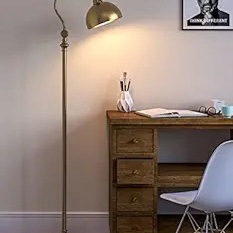 Lámpara de Pie Moderna Minimalista para Dormitorio, Diseño LED, 10 LED de Hierro, Estilo Nórdico Moderno, Blanca, para Sala de Estar, 15-30 7.5 - Product Image 2