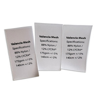 Étiquettes de col personnalisées en polyester écologique pour vêtements, imprimées en sérigraphie sur tissu satiné, plusieurs tailles disponibles