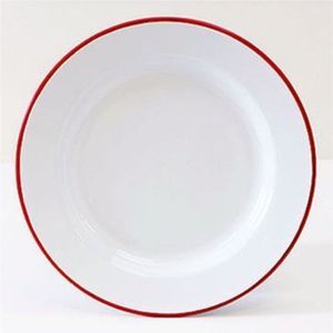 Plato de Presentación Redondo de Metal Esmaltado Hecho a Mano, Estilo Rústico Vintage, para Decoración de Mesa, Bandeja de Servicio para Hogar, Hotel, Restaurante, Vajilla al por Mayor - Product Image 2