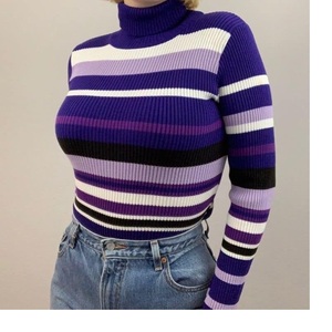 Suéter de cuello alto europeo para mujer, estilo holgado, de mezcla de lana gruesa, tejido, para otoño/invierno, proveedor de BD - Product Image 6