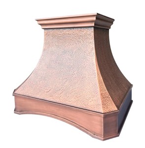 Hot Sale Hotte de cuisine murale en cuivre martelé, design personnalisé, décorative, type cheminée - Product Image 1