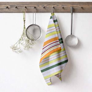 Paños de cocina de tela de algodón 100% teñida con hilo, con rayas, procedentes de la India, al precio más bajo. - Product Image 1