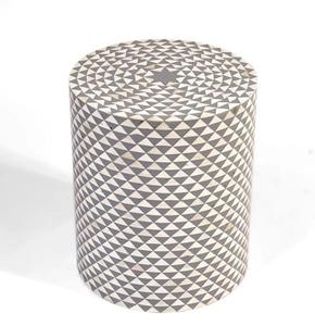 Table à tiroirs en os incrusté de la marque ILAHI, design moderne, détails en agate, rangement à trois niveaux, meuble portable pour la maison - Product Image 2