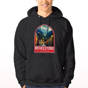 Sudadera Impermeable de Invierno para Esquí y Snowboard, Chaqueta de Forro Polar con Gráficos de Montaña, Sudadera Cálida Estilo Revelstoke Canadá - Product Image 1