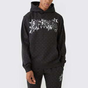 Survêtement Homme Tendance Haut de Gamme Entièrement Personnalisable OEM avec Strass, Design Solide 2-en-1, Respirant, 100% Polyester, Décontracté Hiver, Prix Abordable - Product Image 3