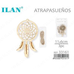 Atrapasueños Ilan de 11x6cm, Decoración Colgante de Madera para el Hogar - Product Image 1