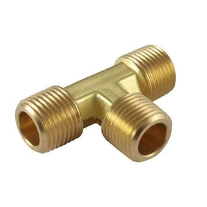 Adaptador en T de latón macho, tipo compresión, de alta presión, métrico, reductor, forjado, pulido, OEM, para aceite y gas, 1/8 pulgada - Product Image 2